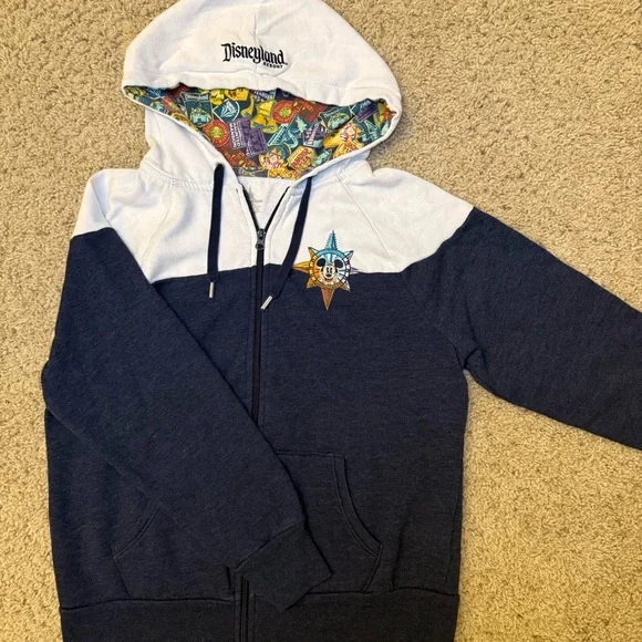 Disneyland Resort Parks Mickey Mouse Embroidered Full Zip Up Hoodie Jacket - L - Picture 2 of 10